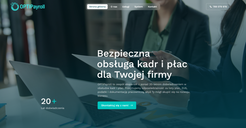 optipayroll.com homepage
