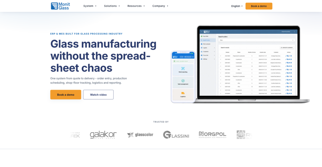 monitglass.com homepage